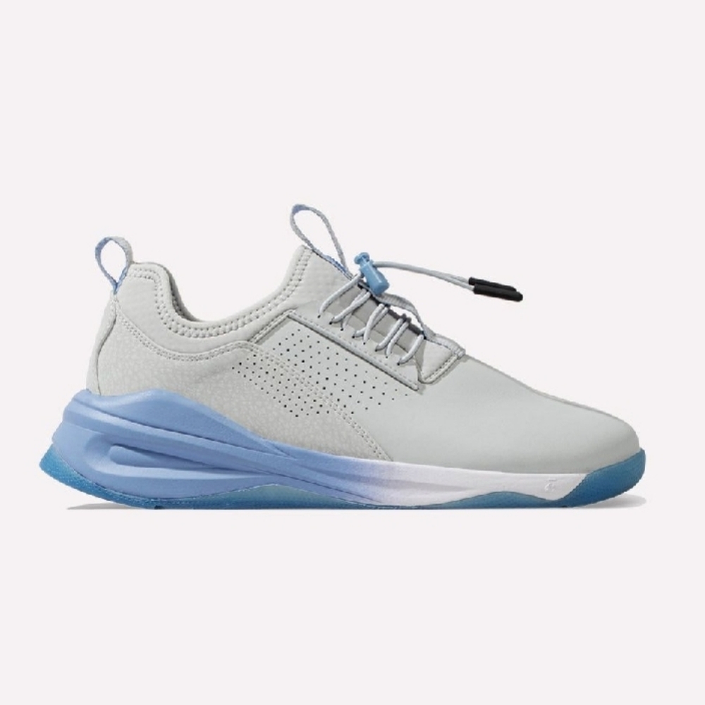 Men's Light Gray and Blue Sneakers